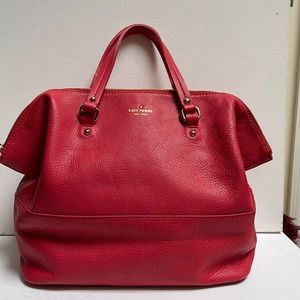 Kate spade classic leather bag in red